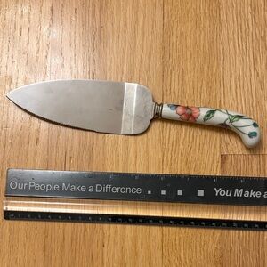 Floral Ceramic Handle Cake Knife